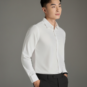 Combo Áo Sơ Mi Dài Tay Và Quần Âu Đen Cao Cấp 9SMDB547 - 9QAUB536